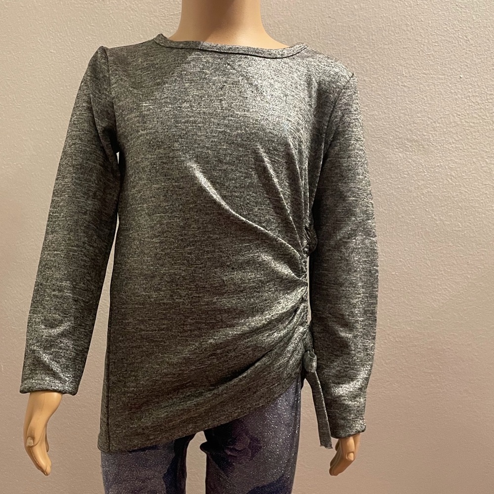 Habitual little Girls Silver Ponte Side Tide Top Size 6X NWT.